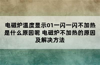 电磁炉温度显示01一闪一闪不加热是什么原因呢 电磁炉不加热的原因及解决方法